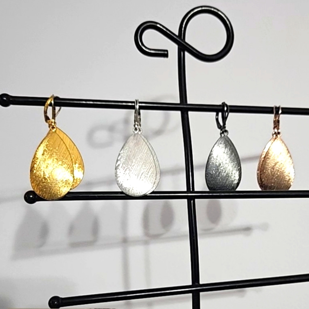 Joan Rivers. Choose ONE.  Teardrop Earrings. Price is For 1 Pair. Gun Metal Sold